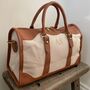 Personalised Medium Lily Canvas Faux Leather Hand Bag, thumbnail 2 of 5