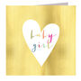 Gold Foiled New Baby Girl Card, thumbnail 3 of 4
