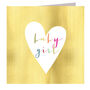 Gold Foiled New Baby Girl Card, thumbnail 2 of 5