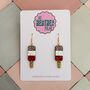 Fab Ice Lolly Glitter Statement Earrings / Summer Jewellery Gift / Colourful Foodie Earrings / Fun Festival Accessories, thumbnail 1 of 5