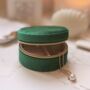 Portable Jewellery Box Velvet Vintage Emerald Green, thumbnail 3 of 8