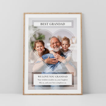 Best Grandad Personalised Photo Print Wall Art Gift For Grandad, 2 of 6