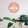 Round Tree Of Life Modern Wooden Home Decor Wall Art, thumbnail 5 of 10