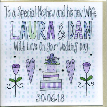 Personalised Niece Or Nephew Wedding Card, 2 of 2