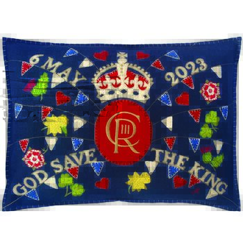Large Coronation Party Cushion With Hand Embroidery, 3 of 4