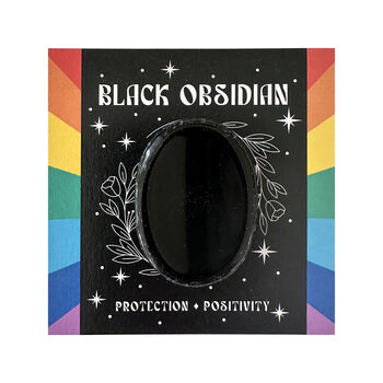 Friendship Crystal Black Obsidian Gift Boxed Stone, 4 of 5