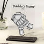 Personalised Daddy Team Family Hands Illustration Plaque, thumbnail 1 of 2