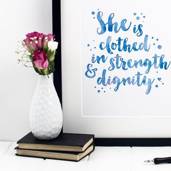 She Is Clothed In Strength And Dignity Print, 2 of 5