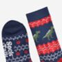 Men's Bamboo Socks T Rex Fair Isle, thumbnail 4 of 5