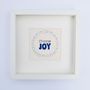 'Choose Joy' Framed Hand Embroidery Art, thumbnail 3 of 6