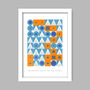 Abstract Map Of The Lake District Poster Print, thumbnail 2 of 5