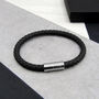 Personalised Special Date Men's Woven Leather Bracelet, thumbnail 4 of 8