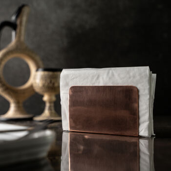 Handmade Copper Napkin Holder – Polished Finish, 5 of 5