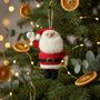 Handmade Felt Round Santa Father Christmas, thumbnail 6 of 6