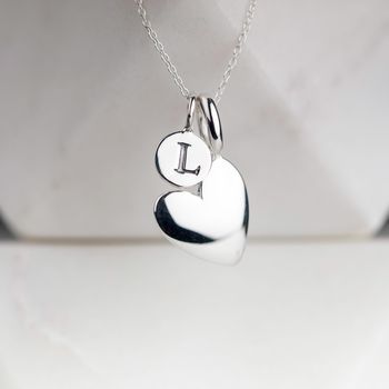 'Totally Devoted' Personalised Heart Charm Necklace, 3 of 11