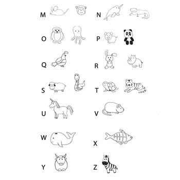 Children's Alphabet Animal Santa Sack, 4 of 4