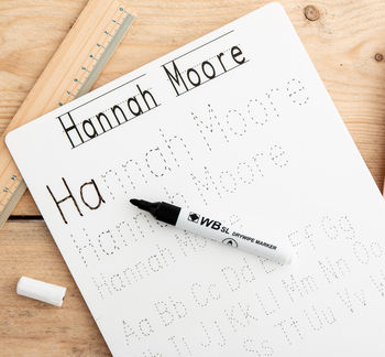 Children's Personalised Handwriting Practice Whiteboard, 3 of 7