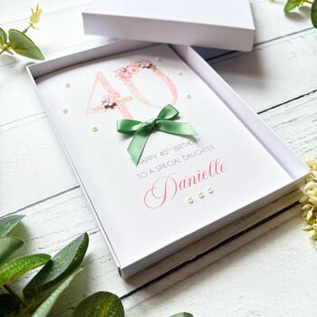 Personalised 40th Birthday Card In Pink, 10 of 12