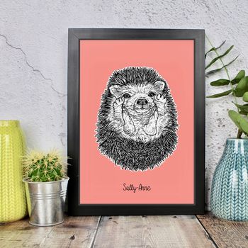 Personalised Hedgehog Print, 4 of 10