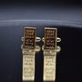 Gold Bar Cufflinks Gift For Men 316 L Stainless Steel Luxury Accessory, thumbnail 5 of 7