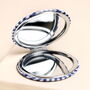 Blue Gingham La Dolce Vita Lemon Fabric Compact Mirror, thumbnail 2 of 2
