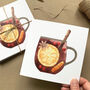 Mulled Wine Christmas Cards Pack Of Four, thumbnail 1 of 4