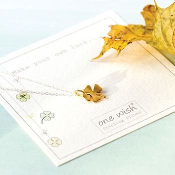 Lucky Clover Necklace In Silver Gold Or Rose Gold, 3 of 12