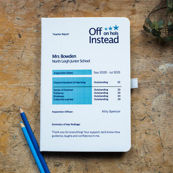 Personalised Report Style Notebook For Teacher, 2 of 7
