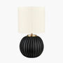 Black Terracotta Textured Ball Table Lamp, thumbnail 4 of 10