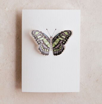 Green Pop Out Butterfly Watercolour Card, 2 of 2