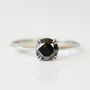 Round Brilliant Cut Black Salt And Pepper Diamond Engagement Ring, thumbnail 1 of 2