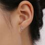 Sterling Silver Tiny Wishbone Stud Earrings, thumbnail 7 of 10