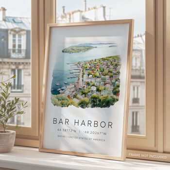 City Travel Poster For Bar Harbor Maine, 2 of 7