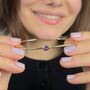 18ct Gold Vermeil Plated Amethyst February Bangle, thumbnail 3 of 5