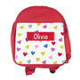 Personalised Girl's Patterned Red Rucksack, thumbnail 10 of 12