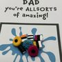 Liquorice Allsorts Polymer Clay Birthday Card Handmade, thumbnail 9 of 12