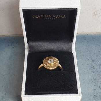 Diamond Sunray Engagement Ring, 6 of 9