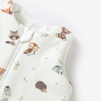 Woodland Animals Organic Cotton Unisex Baby Sleeping Bag, 2 of 4