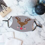 Reindeer Face Christmas Facemask, thumbnail 2 of 2