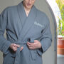 Personalised Shawl Collar Waffle Dressing Gown, thumbnail 2 of 12