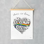 A3 Love Is Love Print, Gay Pride, Supporting Lgbt, thumbnail 4 of 4