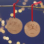 Wooden Personalised Dog Nose Christmas Tree Bauble, thumbnail 3 of 6