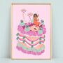 Party Girl Personalised Disco Ball Cake Print, thumbnail 5 of 9