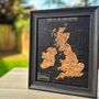 Pinnable Places I've Been Visited UK Cork Map Gift, thumbnail 7 of 7