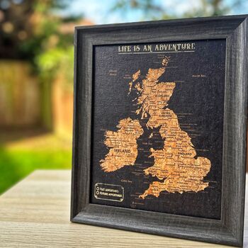 Pinnable Places I've Been Visited UK Cork Map Gift, 7 of 7