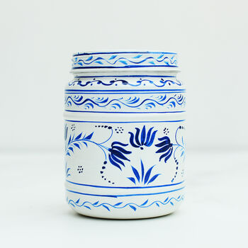 Blue And White Storage Canister, 3 of 4