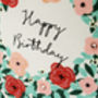 'Happy Birthday' Flowers Mini Card, thumbnail 2 of 2