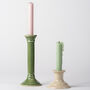 Handcrafted Ceramic Creamy White Taper Candle Stick, thumbnail 3 of 3