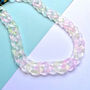 Chunky Clear Acrylic Link Statement Necklace, thumbnail 4 of 5