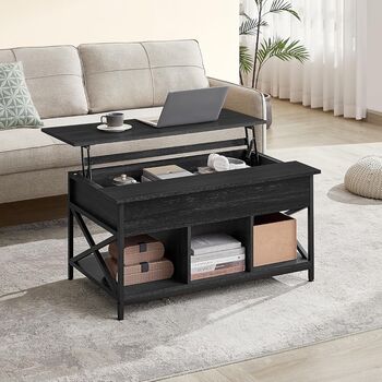 Lift Top Coffee Table With Hidden And Open Storage, 2 of 8